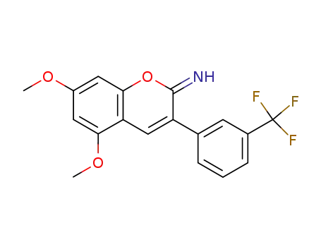 5,7-dimethoxy-3-(3'-trifluoromethylphenyl)iminocoumarin