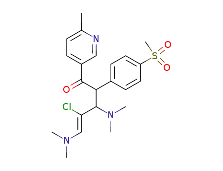 (Z)-4-Chloro-3,5-bis-dimethylamino-2-(4-methanesulfonyl-phenyl)-1-(6-methyl-pyridin-3-yl)-pent-4-en-1-one