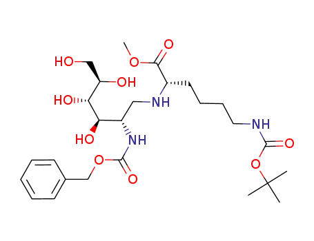 (S)-2-((2S,3R,4S,5R)-2-Benzyloxycarbonylamino-3,4,5,6-tetrahydroxy-hexylamino)-6-tert-butoxycarbonylamino-hexanoic acid methyl ester