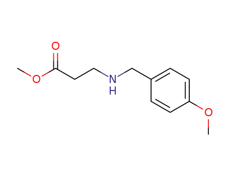 Molecular Structure of 55383-92-1 (Methyl 3-(4-MethoxybenzylaMino)propanoate)