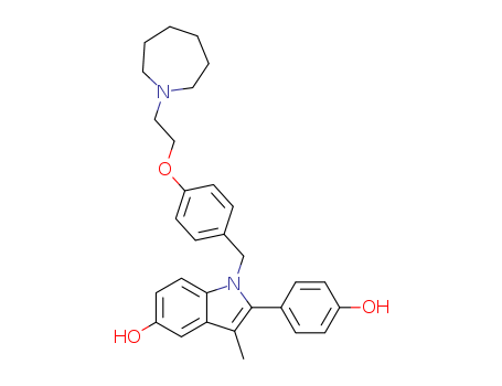1-[[4-[2-(azepan-1-yl)ethoxy]phenyl]methyl]-2-(4-hydroxyphenyl)-3-methyl-indol-5-ol
