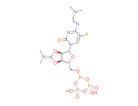 N'-{1-[6-(4,6-dihydroxy-4,6-dioxo-4λ5,6λ5-[1,3,5,2,4,6]trioxatriphosphinan-2-yloxymethyl)-2-dimethylamino-tetrahydro-furo[3,4-d][1,3]dioxol-4-yl]-5-fluoro-2-oxo-1,2-dihydro-pyrimidin-4-yl}-N,N-dimethyl-formamidine