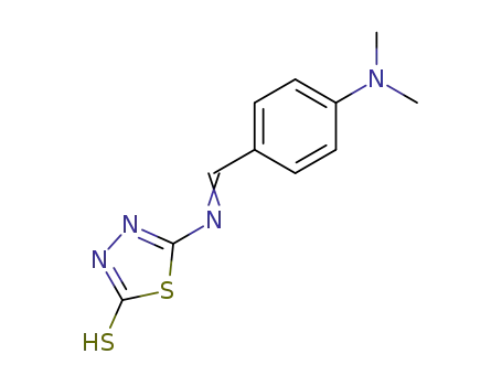 2-mercapto-5-((4-(dimethylamino)benzylidene)amino)-1,3,4-thiadiazole