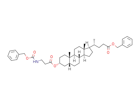 (R)-4-[(3R,5R,8R,9S,10S,13R,14S,17R)-3-(3-Benzyloxycarbonylamino-propionyloxy)-10,13-dimethyl-hexadecahydro-cyclopenta[a]phenanthren-17-yl]-pentanoic acid benzyl ester