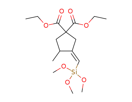 4,4-bis(carbethoxy)-1-(Z)-trimethoxysilylmethylidene-2-methylcyclopentane