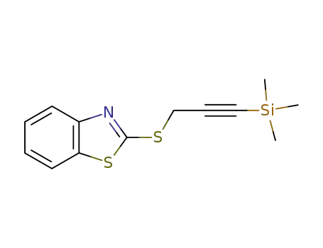 Molecular Structure of 504440-54-4 (Benzothiazole, 2-[[3-(trimethylsilyl)-2-propynyl]thio]-)
