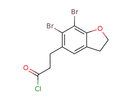 3-(6,7-dibromo-2,3-dihydro-benzofuran-5-yl)-propionyl chloride