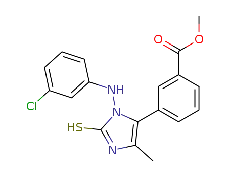 3-[3-(3-chloro-phenylamino)-2-mercapto-5-methyl-3H-imidazol-4-yl]-benzoic acid methyl ester