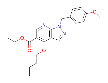 4-butoxy-1-(4-methoxy-benzyl)-1H-pyrazolo[3,4-b]pyridine-5-carboxylic acid ethyl ester