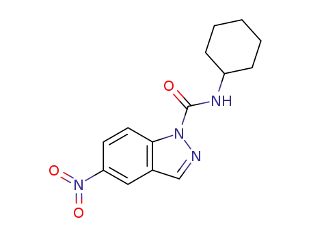 Molecular Structure of 401638-49-1 (1H-Indazole-1-carboxamide, N-cyclohexyl-5-nitro-)