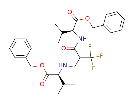 (S)-2-{2-[((S)-1-Benzyloxycarbonyl-2-methyl-propylamino)-methyl]-3,3,3-trifluoro-propionylamino}-3-methyl-butyric acid benzyl ester