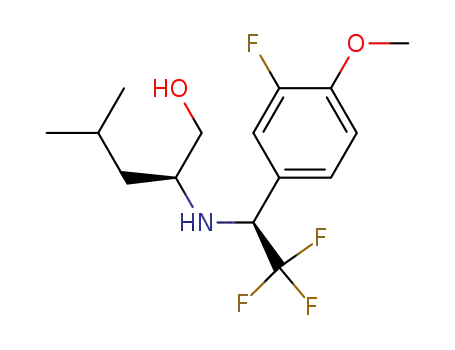 (1S,2S)-4-methyl-2-[2,2,2-trifluoro-1-(3-fluoro-4-methoxyphenyl)-ethylamino]-pentan-1-ol