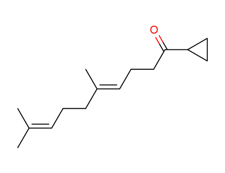 Molecular Structure of 714230-48-5 (4,8-Decadien-1-one, 1-cyclopropyl-5,9-dimethyl-, (4E)-)