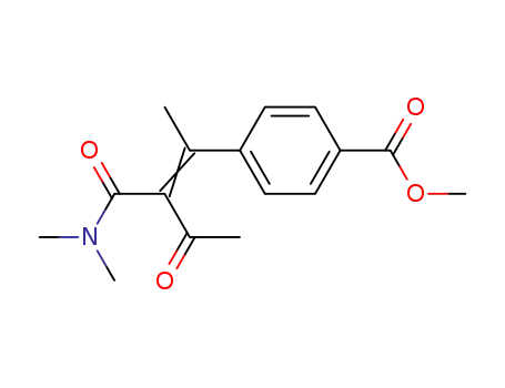 2-acetyl-3-(4-methoxyvarbonylphenyl)-N,N-dimethyl-2-butenamide