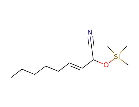 (E)-2-trimethylsilyloxy-3-nonenenitrile