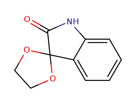 Molecular Structure of 6714-68-7 (SPIRO-(1,3-DIOXOLANE-2,3'INDOLIN)-2'-ONE)