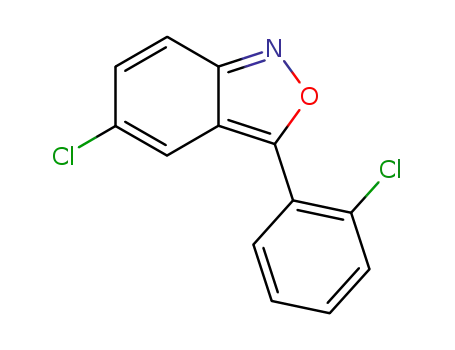 Molecular Structure of 77792-52-0 (2,1-Benzisoxazole, 5-chloro-3-(2-chlorophenyl)-)