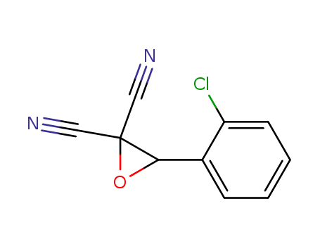 Molecular Structure of 3513-08-4 (3-(2-chlorophenyl)oxirane-2,2-dicarbonitrile)