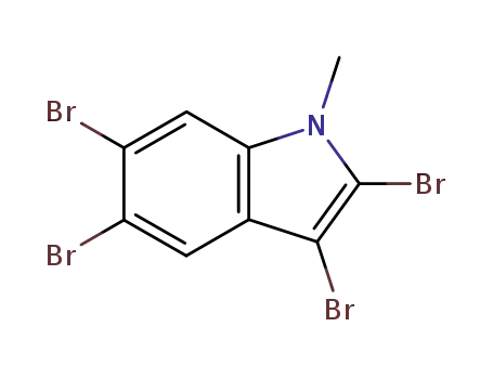 Molecular Structure of 25055-55-4 (1H-Indole, 2,3,5,6-tetrabromo-1-methyl-)