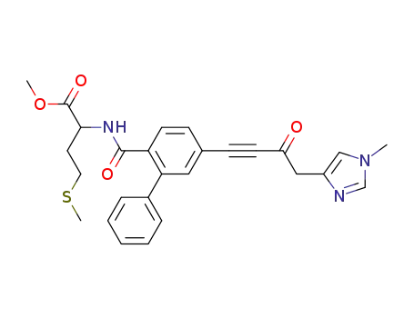 {4-[4-(1-Methylimidazol-4-yl)-3-keto-1-butynyl]-2-phenylbenzoyl}-methionine methyl ester