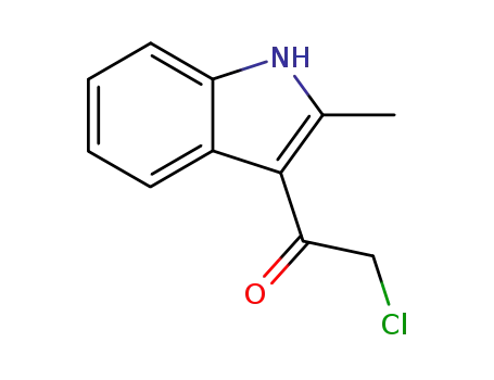 Molecular Structure of 38693-08-2 (2-CHLORO-1-(2-METHYL-1H-INDOL-3-YL)-ETHANONE)