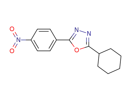 Molecular Structure of 866358-13-6 (1,3,4-Oxadiazole, 2-cyclohexyl-5-(4-nitrophenyl)-)