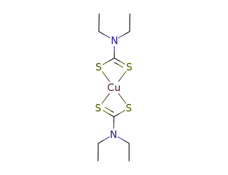 Molecular Structure of 13681-87-3 (DIETHYLDITHIOCARBAMIC ACID COPPER SALT)