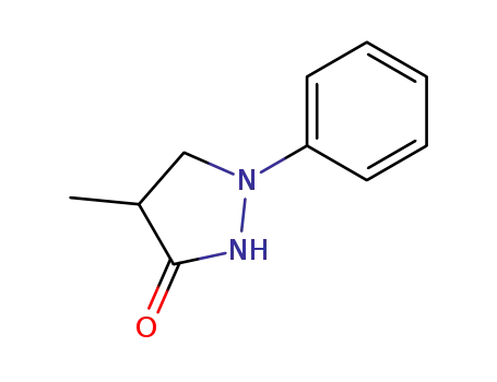 Molecular Structure of 2654-57-1 (1-Phenyl-4-methyl-3-pyrazolidone)