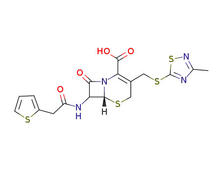 3-(((3-METHYL-1,2,4-THIADIAZOL-5-YL)THIO)METHYL)-7-(2-(2-THIENYL)ACETAMIDO)-3-CEPHEM-4-CARBOXYLIC ACID