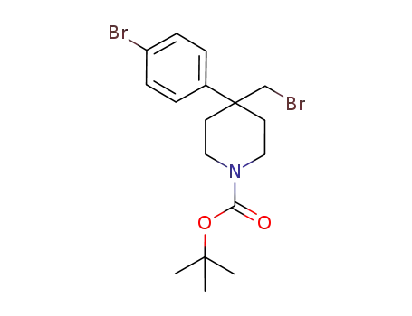 4-bromomethyl-4-(4-bromo-phenyl)-piperidine-1-carboxylic acid tert-butyl ester