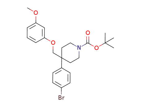 4-(4-bromo-phenyl)-4-(3-methoxy-phenoxymethyl)-piperidine-1-carboxylic acid tert-butyl ester