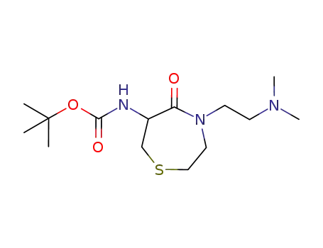 tert-butyl[4-(2-dimethyl-aminoethyl)-5-oxoperhydro-1,4-thiazepin-6-yl]carbamate