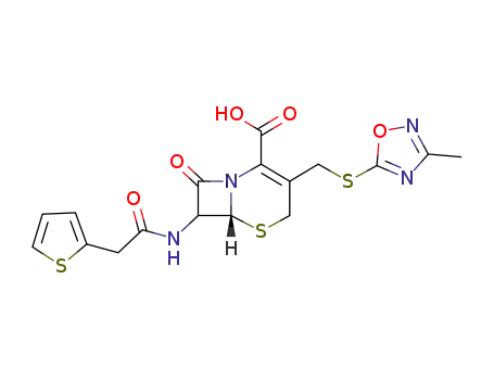 3-(((3-METHYL-1,2,4-OXADIAZOL-5-YL)THIO)METHYL)-7-(2-(2-THIENYL)ACETAMIDO)-3-CEPHEM-4-CARBOXYLIC ACID