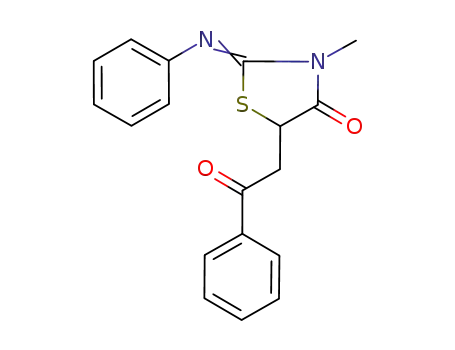 2-phenylimino-3-methyl-5-(2-phenyl-2-oxoethyl)-4-oxo-1,3-thiazolidine