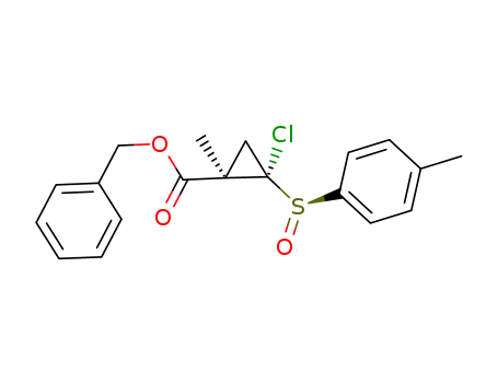 2-chloro-1-methyl-2-(toluene-4-sulfinyl)cyclopropanecarboxylic acid benzyl ester