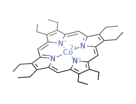 Molecular Structure of 17632-19-8 (2,3,7,8,12,13,17,18-OCTAETHYL-21H,23H-PORPHINE COBALT(II))