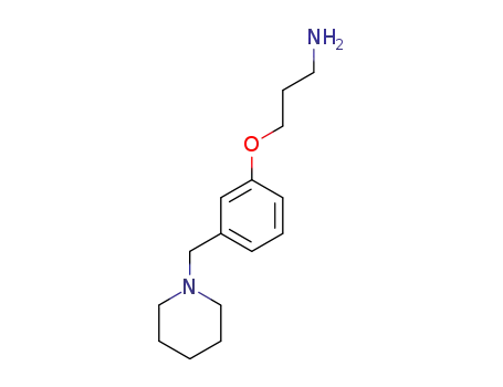 Molecular Structure of 73278-98-5 (N-[3-[3-(1-Piperidinylmethyl)phenoxy]propyl]amine)