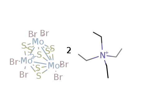 bis(tetraethylammonium) tri-μ2-disulfido-μ3-thio-hexabromo-triangular-trimolybdenum(IV)