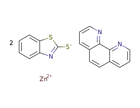 zinc(II)(benzothiazole-2-thiolate)2(1,10-phenanthroline)