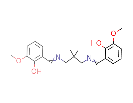 Molecular Structure of 188482-90-8 (Phenol,
2,2'-[(2,2-dimethyl-1,3-propanediyl)bis(nitrilomethylidyne)]bis[6-methoxy
-)