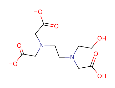 150-39-0,N-(2-Hydroxyethyl)ethylenediaminetriacetic acid,Glycine,N-(carboxymethyl)-N'-(2-hydroxyethyl)-N,N'-ethylenedi- (8CI);(2-Hydroxyethyl)ethylenediaminetriacetic acid;Chel DM Acid;(Hydroxyethyl)ethylenediaminetriacetic acid;Hamp-OL;Hydroxyethylethylenediaminotriacetic acid;N-(2-Hydroxyethyl)ethylenediamine-N,N',N'-triacetic acid;N-(Hydroxyethyl)ethylenediamine-N,N',N'-triacetic acid;N-(Hydroxyethyl)ethylenediaminetriacetic acid;NSC 7341;N'-(2-Hydroxyethyl)ethylenediamine-N,N,N'-triacetic acid;Oxyethylethylenediaminetriacetic acid;HEDTA;HEEDTA;Detarol;DissolvineH;
