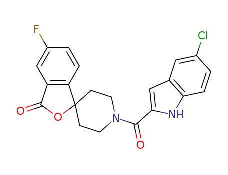 1'-[(5-chloro-1H-indol-2-yl)carbonyl]-5-fluoro-3H-spiro[2-benzofuran-1,4'-piperidin]-3-one
