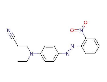 Molecular Structure of 52301-71-0 (Propanenitrile, 3-[ethyl[4-[(2-nitrophenyl)azo]phenyl]amino]-)