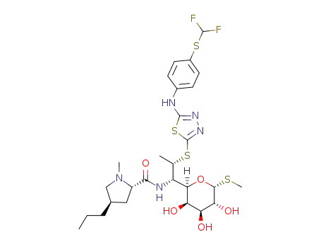 7(S)-7-deoxy-7-(5-(4-(difluoromethylthio)phenylamino)-1,3,4-thiadiazol-2-ylthio)lincomycin
