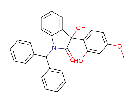 1-(diphenylmethyl)-3-hydroxy-3-(2-hydroxy-4-methoxyphenyl)-1,3-dihydro-2H-indol-2-one