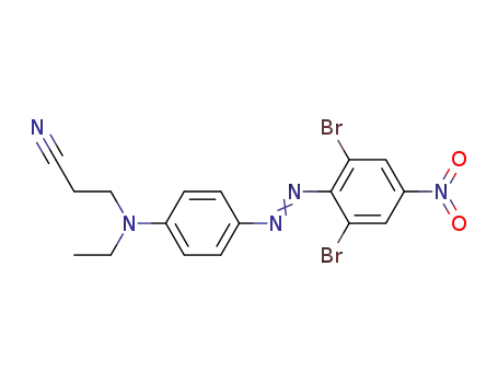 Molecular Structure of 55281-26-0 (3-[[4-[(2,6-dibromo-4-nitrophenyl)azo]phenyl]ethylamino]propiononitrile)