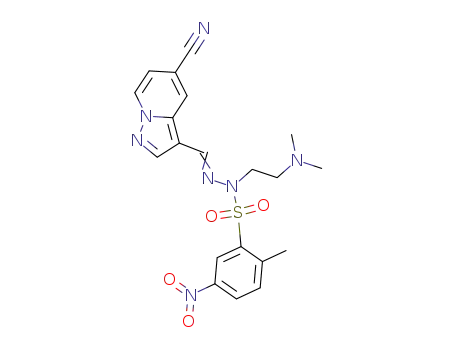 N'-((5-cyanopyrazolo[1,5-a]pyridin-3-yl)methylene)-N-(2-(dimethylamino)ethyl)-2-methyl-5-nitrobenzenesulfonohydrazide