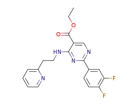 ethyl 2-(3,4-difluorophenyl)-4-(2-(pyridin-2-yl)ethylamino)pyrimidine-5-carboxylate