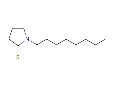 Molecular Structure of 58973-23-2 (2-Pyrrolidinethione,  1-octyl-)