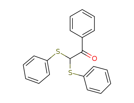 Molecular Structure of 22805-27-2 (1-phenyl-2,2-bis(phenylsulfanyl)ethanone)